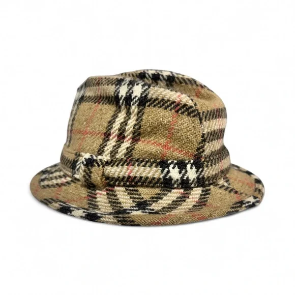 Burberry London Classic Vintage Bucket Hat Nova Check Plaid Hat – Size L– Women - Picture 14 of 16